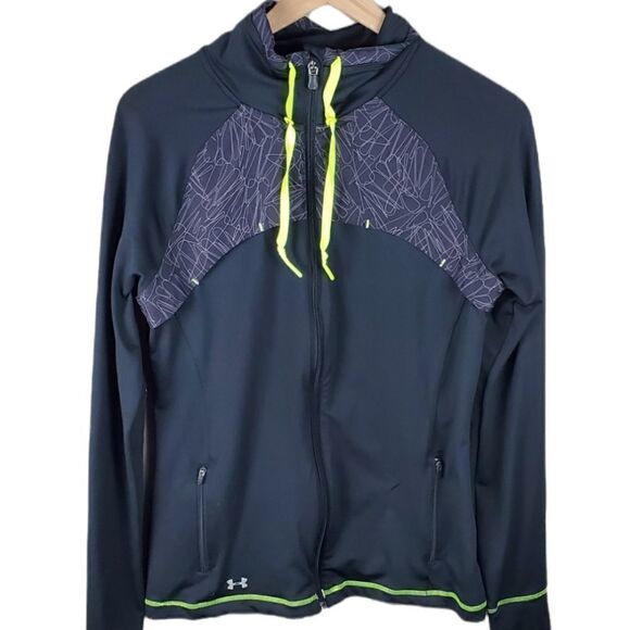 Under Armour Gray & Black Running Jacket - Picture 1 of 5